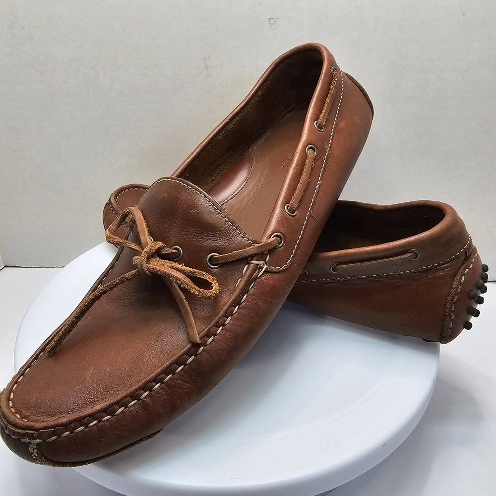 Cole Haan Gunnison 1 Eye Driver Moccasins Men's Shoe 10D‎ Tie Leather Cushioned
